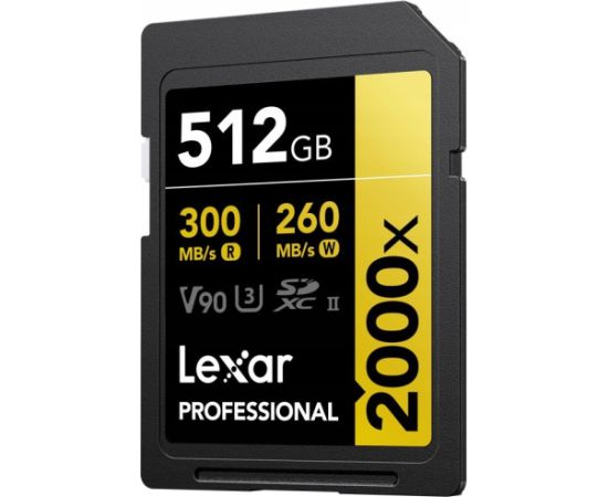 Lexar Professional 2000x SDXC 512 GB Class 10 UHS-II/U3 V90 (LSD2000512G-RNNNG) Карты памяти