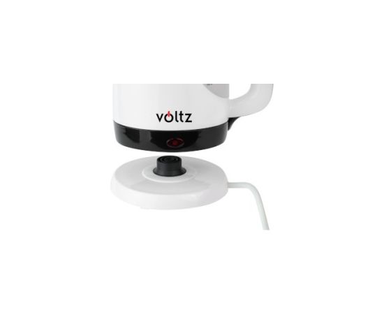 Oliver Voltz 55551230FB elektriskā tējkanna, 1300W, 0.9L, bezvadu, baltā/melnā krāsā Tējkannas (elektriskās)