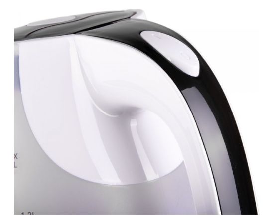 Oliver Voltz 55551230FB elektriskā tējkanna, 1300W, 0.9L, bezvadu, baltā/melnā krāsā Tējkannas (elektriskās)