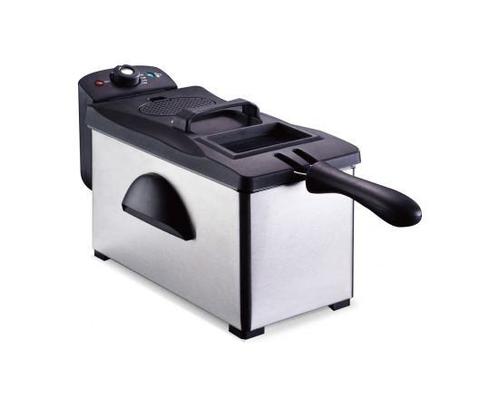Фритюрница Oliver Voltz 55RP51980P, 2000W, 3L. Съемный контейнер, крышка и фильтр, нержавеющая сталь Многофункциональные котлы