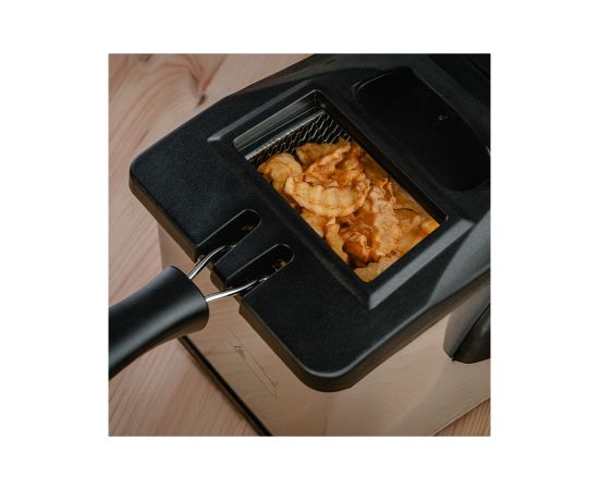 Фритюрница Oliver Voltz 55RP51980P, 2000W, 3L. Съемный контейнер, крышка и фильтр, нержавеющая сталь Многофункциональные котлы