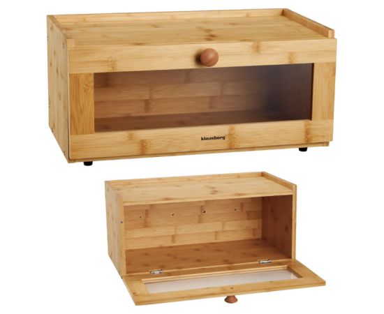 Bambusa maizes kaste ar akrila priekšpusi, 40 × 24,5 × 19 cm, Klausberg KB 7924 Citi trauki
