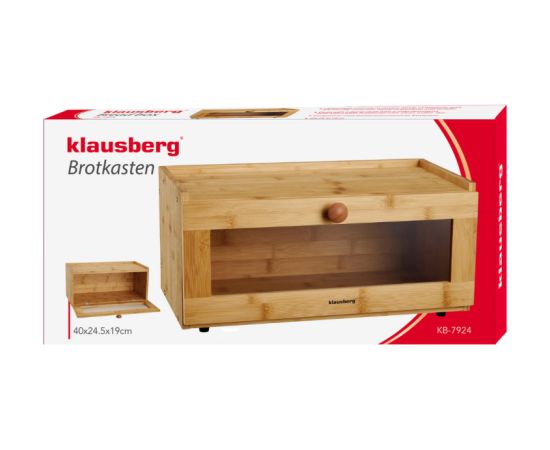 Bambusa maizes kaste ar akrila priekšpusi, 40 × 24,5 × 19 cm, Klausberg KB 7924 Citi trauki