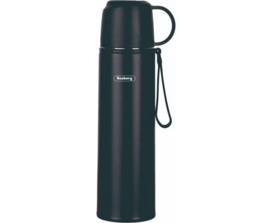 Termoss Rosberg 55R52010FB, nerūsējošais tērauds, 0.5 L, melns. Tilpums: 0.5 L Termosi
