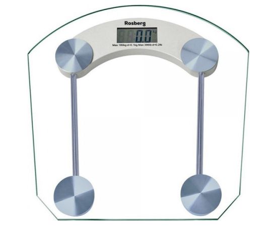Rosberg 555551650B, vannas istabas svari, 4 ciparu LCD, 180 kg Ķermeņa svari