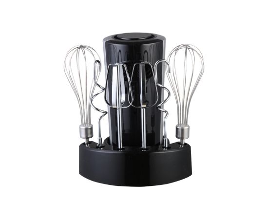 Mikseris Rosberg R51110KB, 300W, 5 ātrumi, Ar statīvu un piederumiem, Melns/sudrabains Mikseri