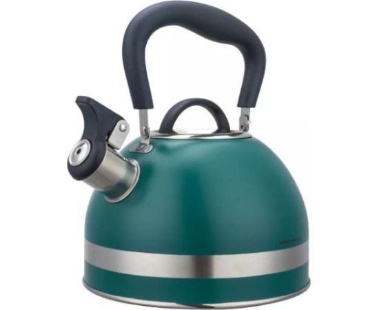 Tējkanna ar svilpi, 1,8 l, nerūsējošais tērauds, zaļa, KINGHoff, KH 1855 Tējkannas (ar svilpi)