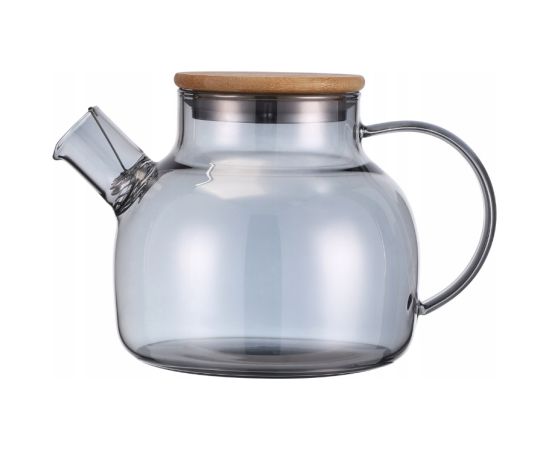 Stikla tējkanna / augu uzlējumu kanniņa 1000 ml (pelēka), 9029, KAMILLE Tējkannas (ar svilpi)