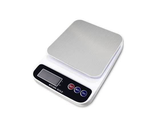 Kitchen scale Rosberg R51651P, 5kg., 2xAAAbatteries, LED screen,  White/black Svari (virtuves)