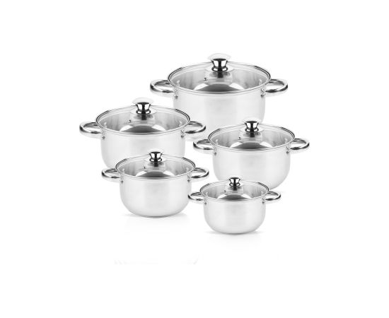 Pot set Rosberg R51210O10, 18/20/22/24/26 cm., Stainless steel Katli