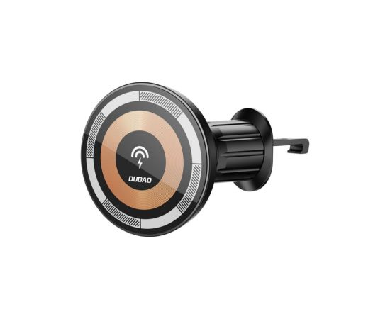 Dudao   Magnetic holder with MagSafe inductive charger for 15W Dudao F12MAX ventilation grille - black Telefonu Turētāji Auto Velo Moto