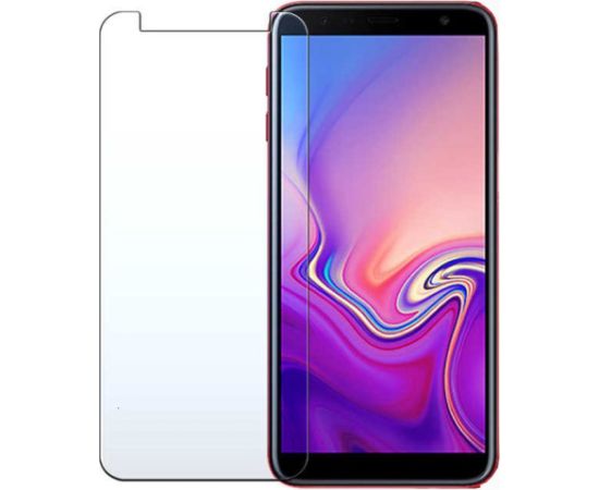 Evelatus Samsung  J6 Plus 0.33 Flat Clear Glass Japan Glue Anti-Static Ekrānu aizsardzība