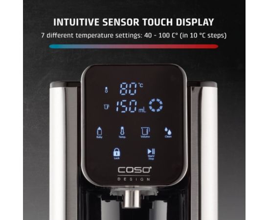 Caso HW 666 Inox Turbo Hot Water Dispenser Electric 2200-2600 W 2.7 L Plastic/Stainless Steel Stainless steel/Black Tējkannas (elektriskās)