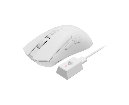 Genesis Gaming Mouse Zircon 880 Pro 8k Wireless 2.4GHz, Bluetooth White Peles, ievadierīces