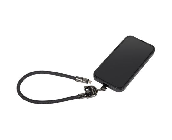 Lanberg USB-C M/M Lanyard/Keychain Cable, 0.3 m, 240 W CA-CMCM-10LN-0003-BK Data USB kabeļi