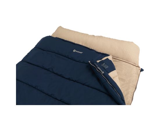 Outwell Contour Lux Deep Blue Sleeping Bag 220 x 145 cm -22 to 12 °C Both Side Zipper Спальные мешки