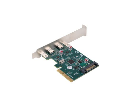 Lanberg PCI-Express X1 Card to 2X USB-C 3.2 GEN 2X1 Low profile PCE-UC3-002 Wi-fi Adapteri