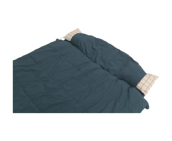 Outwell Camper Lux Double Blue Sleeping Bag 235 x 150 cm -16 to 5 °C Both Side Zipper Guļammaisi