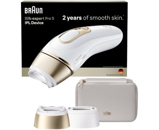 Braun Silk-expert Pro PL5210 IPL Intense pulsed light (IPL) Gold, White Epilatori, bikini trimmeri, sieviešu skuvekļi