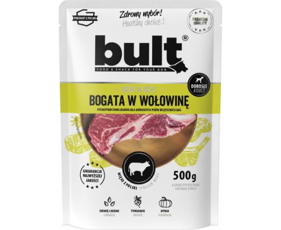 BULT mielonka bogata w wołowinę saszetka dla psa 500g Suņu barība