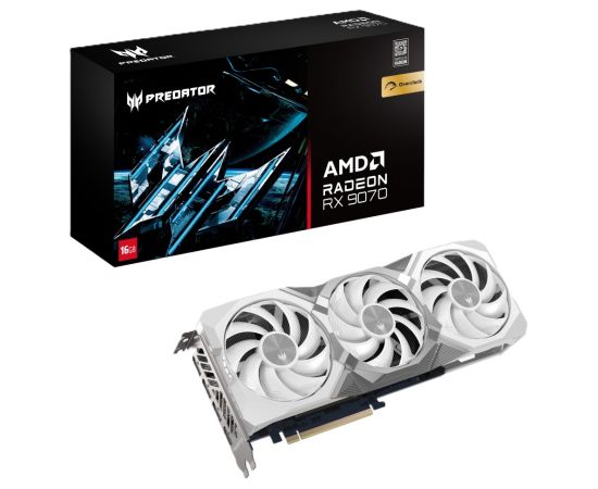 Acer Predator BiFrost AMD RX9070 OC 16GB WHITE Jaunumi - Datori