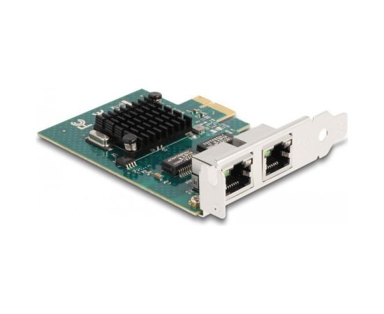 Tīkla karte Delock - Netzwerkadapter - PCIe 2.0 Low-Profile - Gigabit Ethernet x 2 Новинки Компьютерная техника