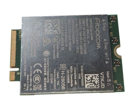 Tīkla karte DELL DW5823E, Internal, Wireless, PCI Express, WWAN, 1000 Mbit/s, Green Новинки Компьютерная техника