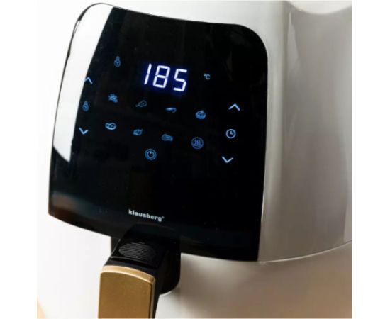 Karstā gaisa friteris, balts un zelta krāsā, 7.7L, 1800W, KB 7709, Klausberg Taukvāres katli
