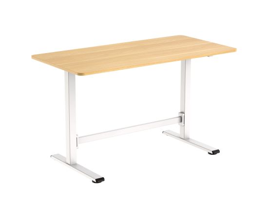 Desk ERGO manual 120x60xH70-115cm, oak/white Новинки Для дома и сада 
