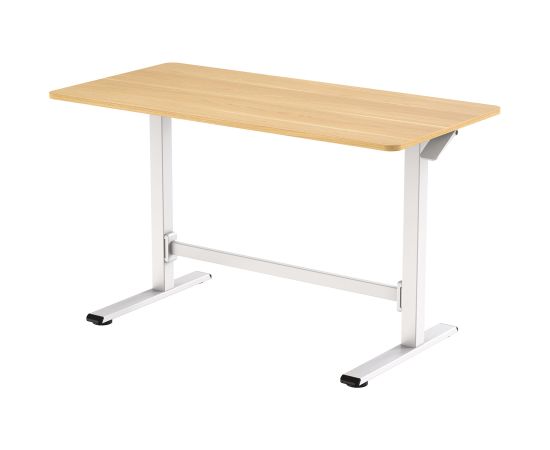 Desk ERGO manual 120x60xH70-115cm, oak/white Новинки Для дома и сада 