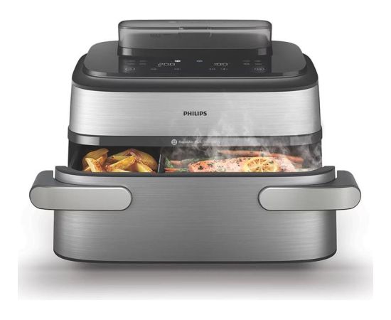 Philips 5000 Series, 9.5 L, 2750 W, steam function, silver/black - Airfryer Воздушные котлы (AirFryer)