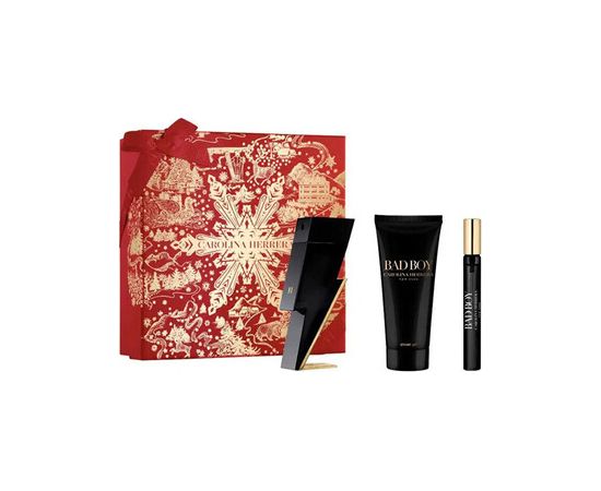 Carolina Herrera Bad Boy Dárková sada EDT 50 ml, sprchový gel 100 ml a miniaturka EDT 10 ml 50ml Dāvanu komplekti