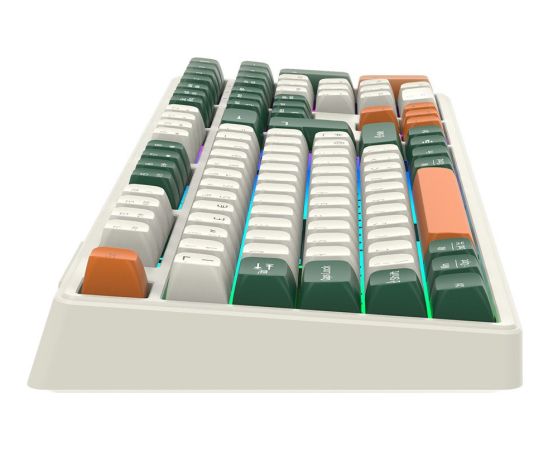 KLAVIATŪRA CANYON keyboard Shadder GKW-11 Mech RGB UK/US Wireless White Klaviatūras