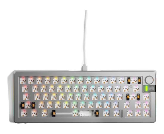 Klaviatūra Glorious GMMK 3 Pro 65 % Custom Gaming-Tastatur - Barebone, ANSI-Layout, silber Jaunumi - Datori