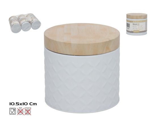 Apaļa metāla kārba 10.5x10.5 cm, DECORLIFE Citi virtuves piederumi