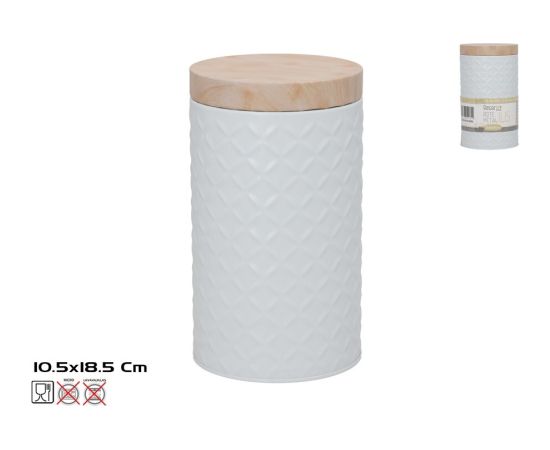 Apaļa metāla kārba 10.5x18.5 cm, DECORLIFE Citi virtuves piederumi