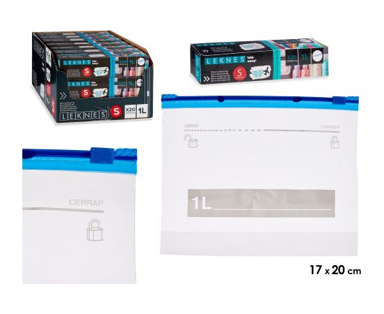 Daudzfunkcionāli maisi ar aizdari, 1 L, 20 gab., 20×17+2.5 cm, 87070, Leknes Citi virtuves piederumi