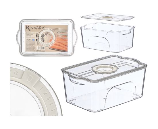 Средний органайзер для холодильника с крышкой, белый, 10.8×26.3×16 см, 12509, Kinvara Машины для мороженого
