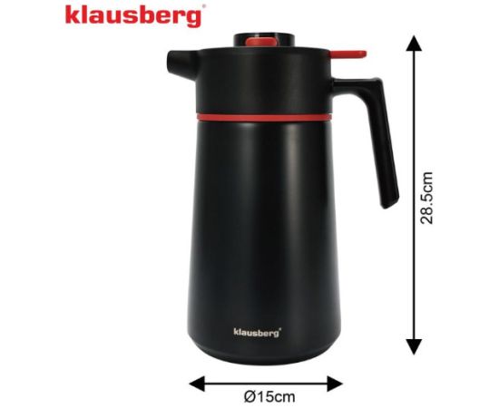 Термос, 2,5 л, черный, Klausberg, KB 9013. Большая вместимость 2,5 л. Идеально подходит для встреч, Термосы