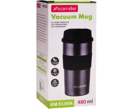 Termokrūze 480 ml (tumši pelēka), 2150A, KAMILLE Termosi