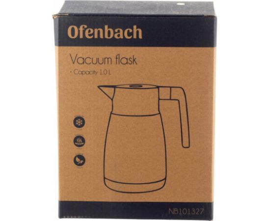 Termoss ar stikla ieliktni 1,0 L, 101327, OFENBACH Termosi