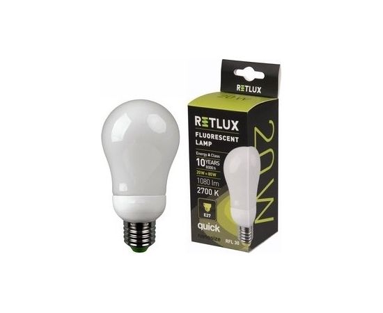 Retlux Ekonomiskā spuldze. klasiskā A65,20W Apgaismojums, spuldzes