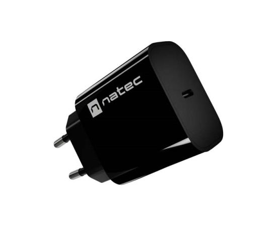 WALL CHARGER NATEC RIBERA 1X USB-C 20W BLACK Зарядные устройства
