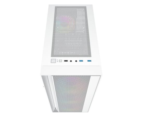 Gembird Fornax 4000W ARGB gaming ATX computer case, Midi Tower, backlight, White Datoru korpusi