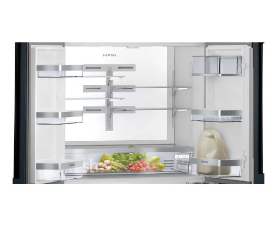 Siemens KF96RSBEA side-by-side refrigerator Freestanding 572 L Black Крупная бытовая техника