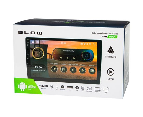 Radio BLOW AVH-9991 1DIN 9" Android/WiFi/GPS/CARPLAY Jaunumi - Audio-Video