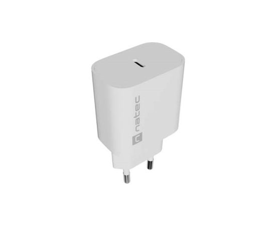 WALL CHARGER NATEC RIBERA 1X USB-C 20W WHITE Зарядные устройства