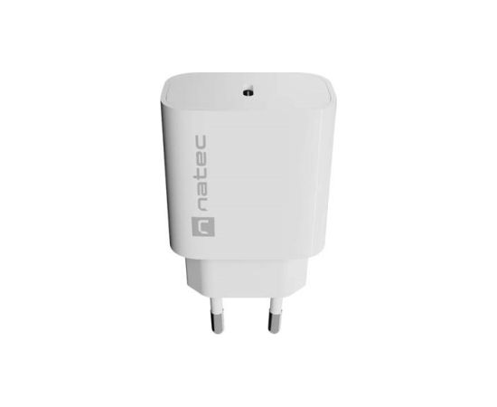 WALL CHARGER NATEC RIBERA 1X USB-C 20W WHITE Зарядные устройства
