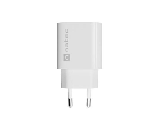 WALL CHARGER NATEC RIBERA 1X USB-A 18W WHITE Зарядные устройства