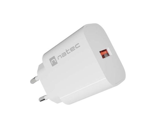 WALL CHARGER NATEC RIBERA 1X USB-A 18W WHITE Зарядные устройства
